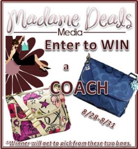 Coach GIVEAWAY with #MadameDealsEvents