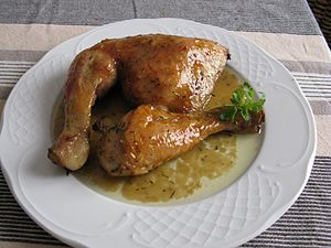 Roast Chicken with Raspberry Glaze Recipe