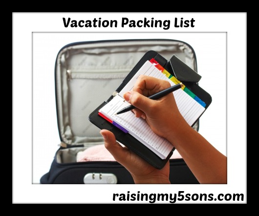 Start With a Vacation Packing List