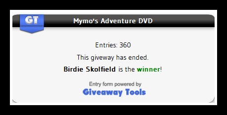 Mymo’s Adventure DVD Winner!!!