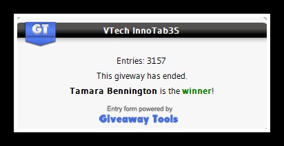 VTech InnoTab 3S Winner!!!