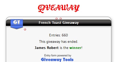 French Toast Uniform Winner!