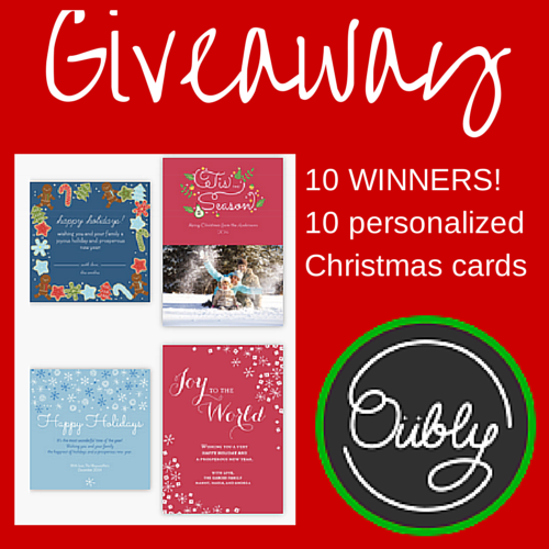 Personalized Christmas Card Giveaway- Oubly (10 Winners!)