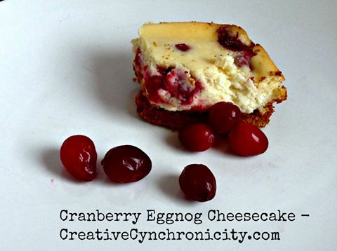 12 Days of Christmas Desserts: Cranberry Eggnog Cheesecake