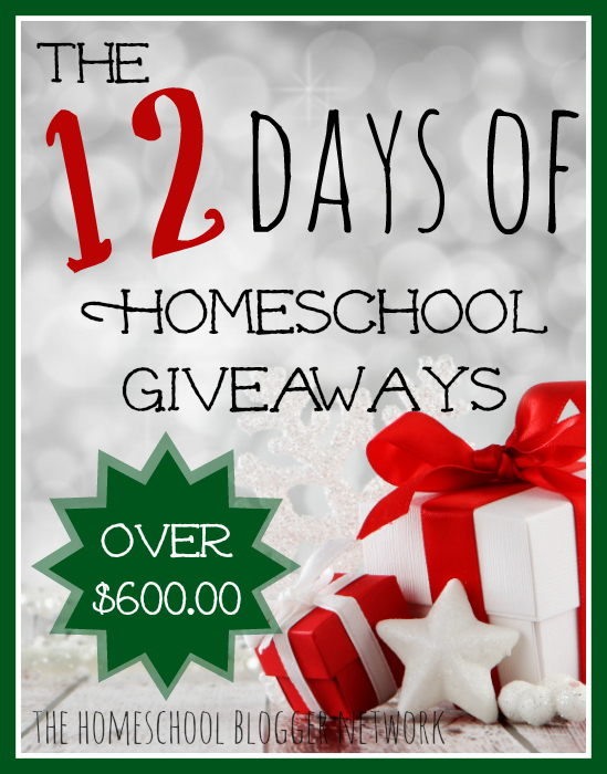 12 Days of Homeschool Giveaways (Over $600 Value!)