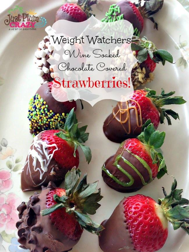 Weight Watchers Friendly Wine Soaked Chocolate Covered Strawberries