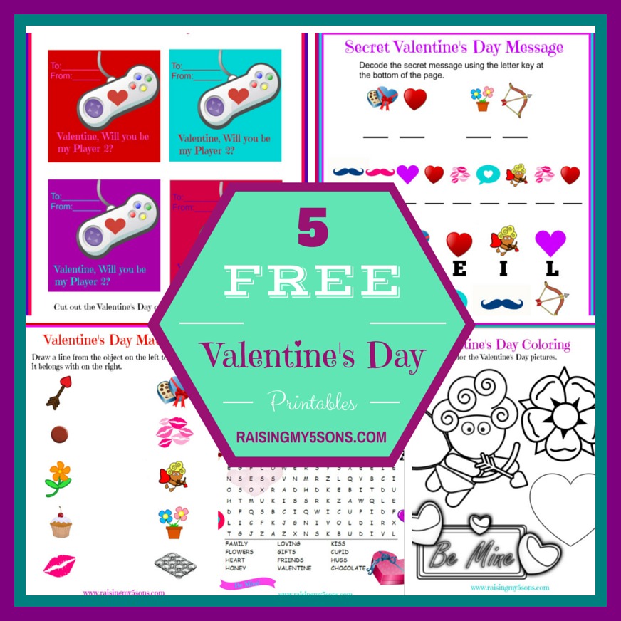 5 FREE Valentine’s Day Printables