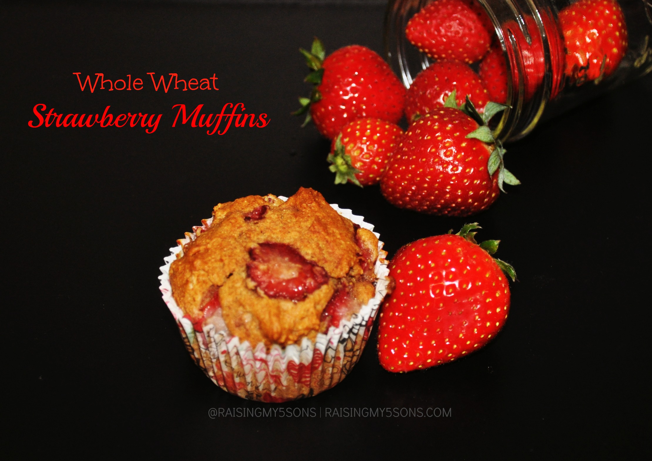 Whole Wheat Strawberry Muffins