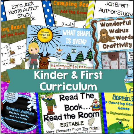 Kindergarten and 1st Grade Curriculum Printables from Educents