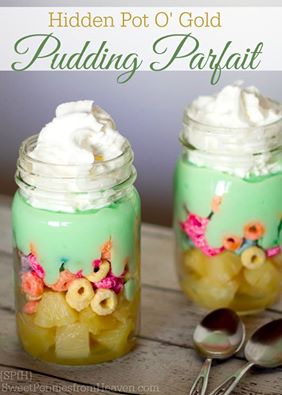 Hidden Pot O’ Gold Pudding Parfait Recipe