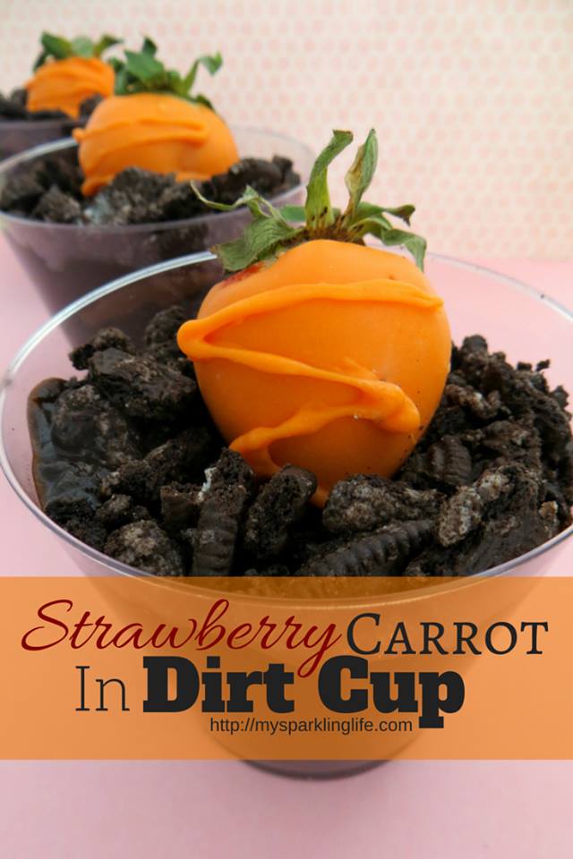 Strawberry Carrot in Dirt Cup