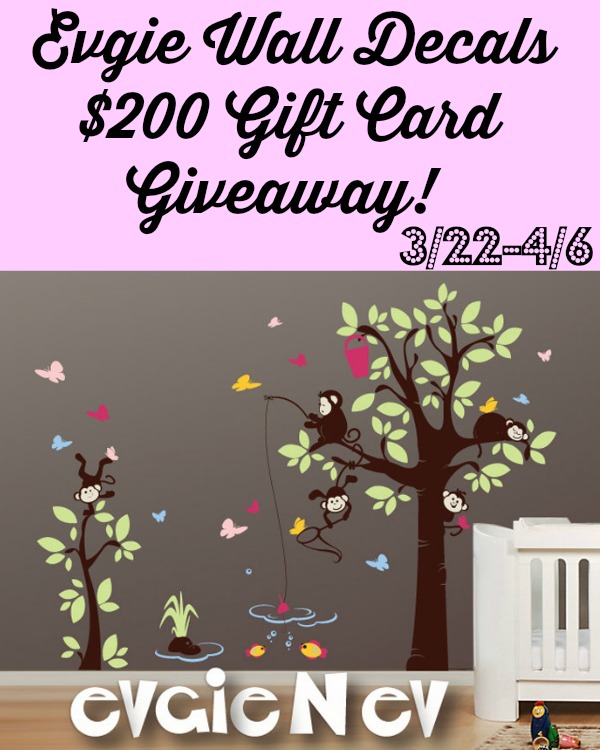 Evgie Wall Decals $200 GC Giveaway!