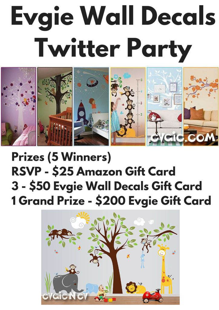 Evgie Wall Decals Twitter Party +Giveaway!