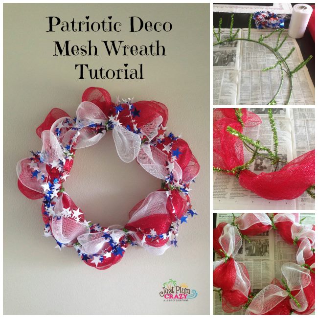 Patriotic Deco Mesh Wreath