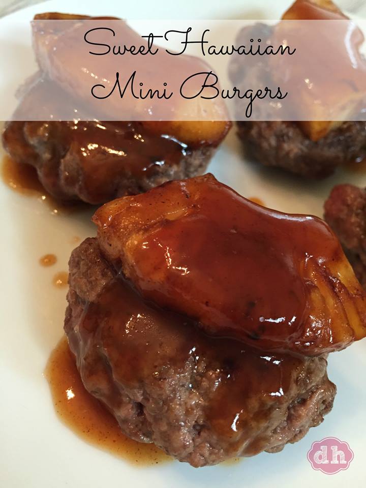 Sweet Hawaiian Mini Burgers #12DaysOf Celebrate Summer