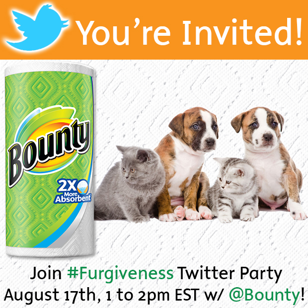 Join @Bounty as We Celebrate a Pet #Furgiveness Twitter Party! w/ Visa GC prizes!