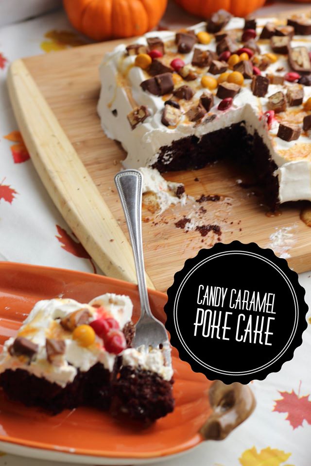 Caramel Candy Poke Cake Recipe