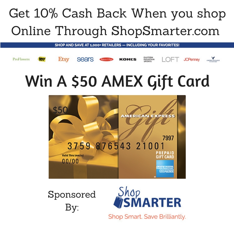 Win a $50 AMEX GC from ShopSmarter.com #ad