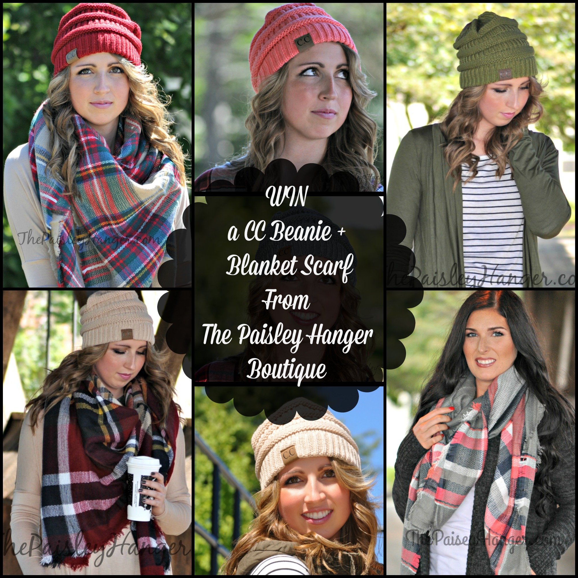 Win a Blanket Scarf +CC Beanie from The Paisley Hanger #2017Products