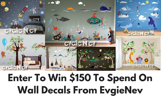 Wall Decal Giveaway @Evgie #WallDecals #ad