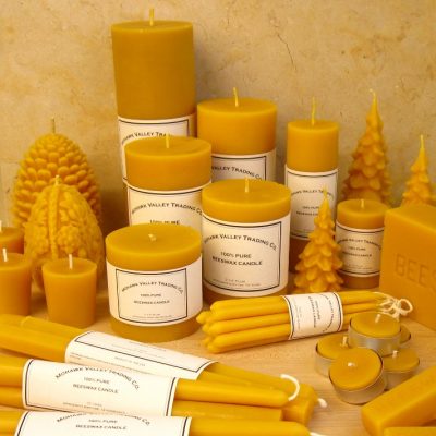 100% Pure Beeswax Pillar, Taper, Votive & Tea Light Candles