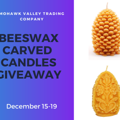 Beeswax Carved Egg Candle, Beeswax Pine Cone Candle Giveaway