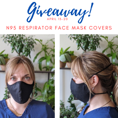 Giveaway! Enter to Win FIVE N95 Respirator Face Mask Covers!